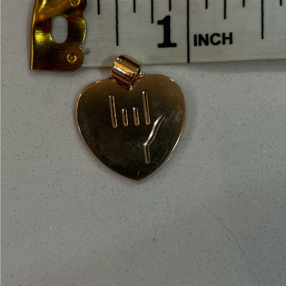 James Avery, 14k, “ I love you”, heart charm, original Avery logo - Picture 6 of 6